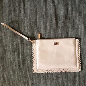 Michael Kors Blush Scalloped Leathered Clutch